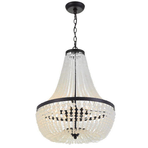 Kylie 18.75'' Six Light Chandelier, Matte Black - Alternate Product Image 1.jpg