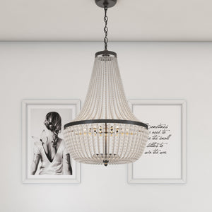 Kylie 18.75'' Six Light Chandelier, Matte Black Alt 5.jpg
