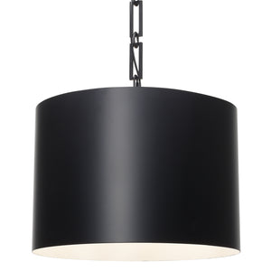 Adair 20'' Six Light Chandelier, Matte Black / White - Main Product Image.jpg