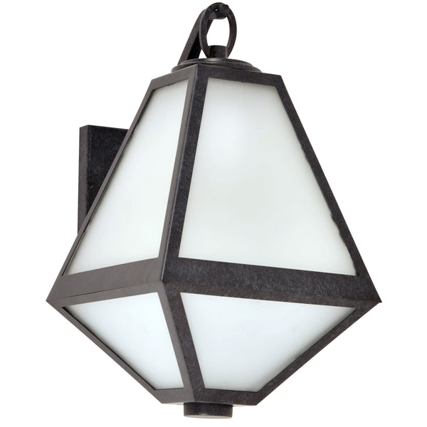 Glain 12.75'' One Light Outdoor Wall Sconce, Black White - Alternate Product Image 1.jpg