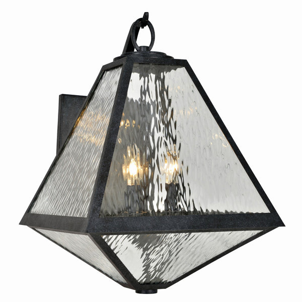 Glain 21'' Three Light Outdoor Wall Sconce, Black Water - Main Product Image.jpg