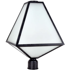 Glain 21'' Three Light Outdoor Post Mount, Black White - Alternate Product Image 1.jpg