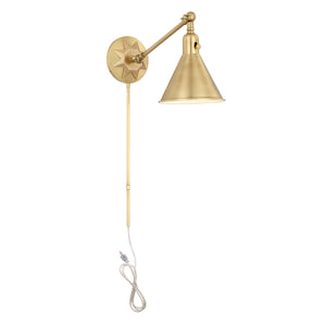 Moritz 7'' One Light Wall Sconce, Aged Brass - Alternate Product Image 1.jpg