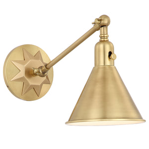Moritz 7'' One Light Wall Sconce, Aged Brass - Main Product Image.jpg