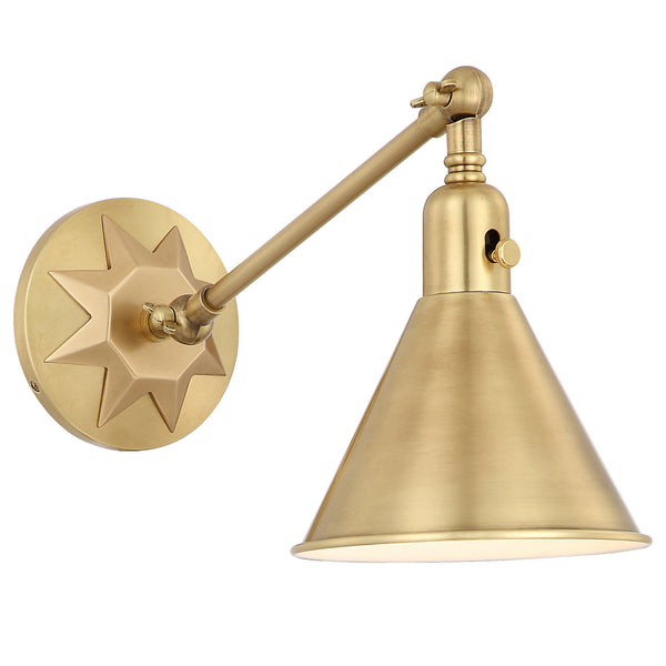 Moritz 7'' One Light Wall Sconce, Aged Brass - Main Product Image.jpg