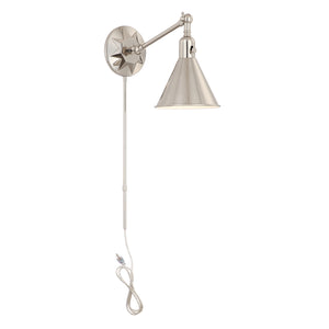 Moritz 7'' One Light Wall Sconce, Polished Nickel - Alternate Product Image 1.jpg