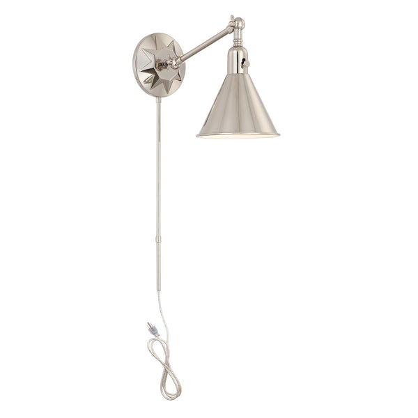 Moritz 7'' One Light Wall Sconce, Polished Nickel - Alternate Product Image 1.jpg