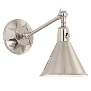 Moritz 7'' One Light Wall Sconce, Polished Nickel - Main Product Image.jpg