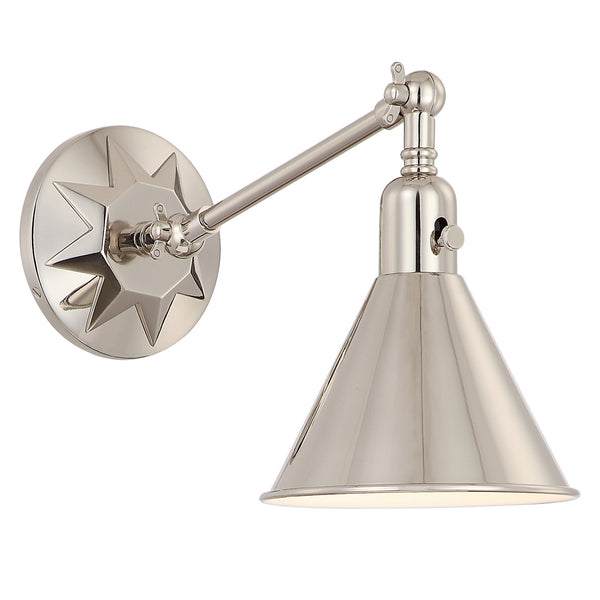 Moritz 7'' One Light Wall Sconce, Polished Nickel - Main Product Image.jpg