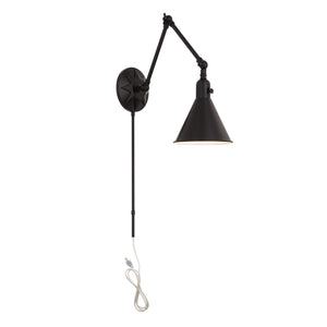 Moritz 7'' One Light Wall Sconce, Matte Black - Alternate Product Image 1.jpg