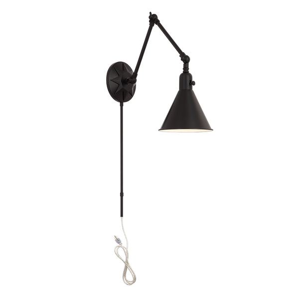 Moritz 7'' One Light Wall Sconce, Matte Black - Alternate Product Image 1.jpg