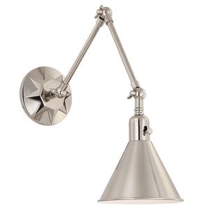 Moritz 7'' One Light Wall Sconce, Polished Nickel - Main Product Image.jpg