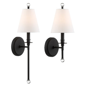 Rivoli 6'' One Light Wall Sconce, Black - Alternate Product Image 1.jpg