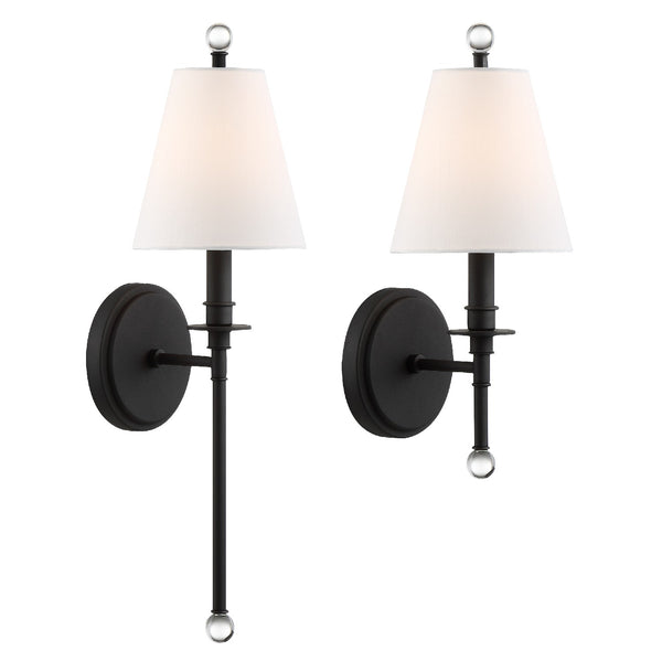 Rivoli 6'' One Light Wall Sconce, Black - Alternate Product Image 1.jpg
