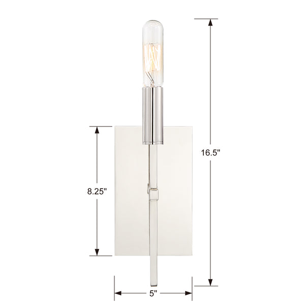 Verity 5'' One Light Wall Sconce, Polished Nickel Alt 5.jpg