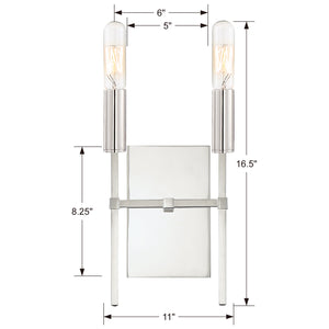Verity 11'' Two Light Wall Sconce, Polished Nickel Alt 4.jpg