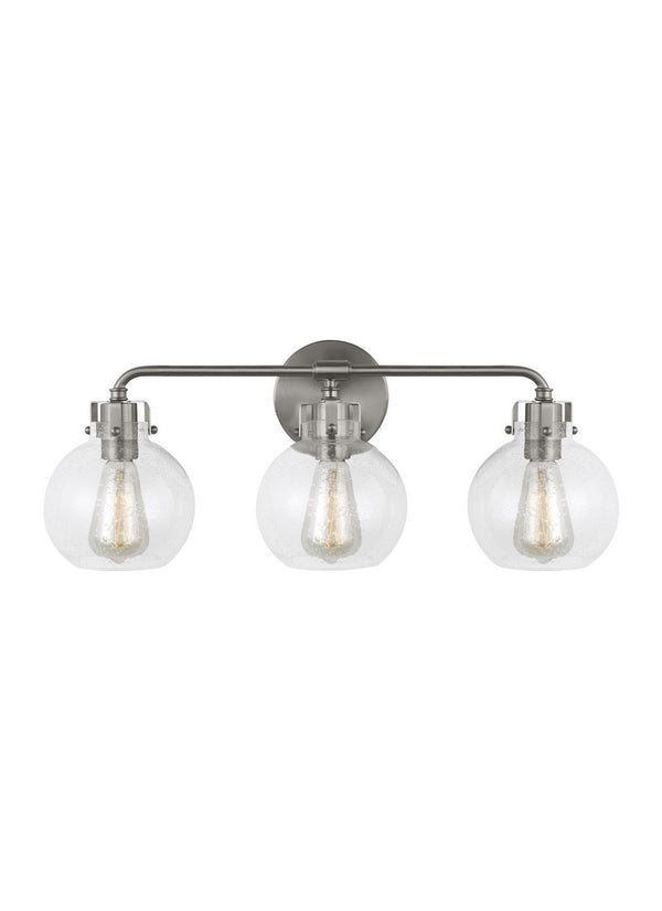 Clara 24" Three Light Vanity, Satin Nickel