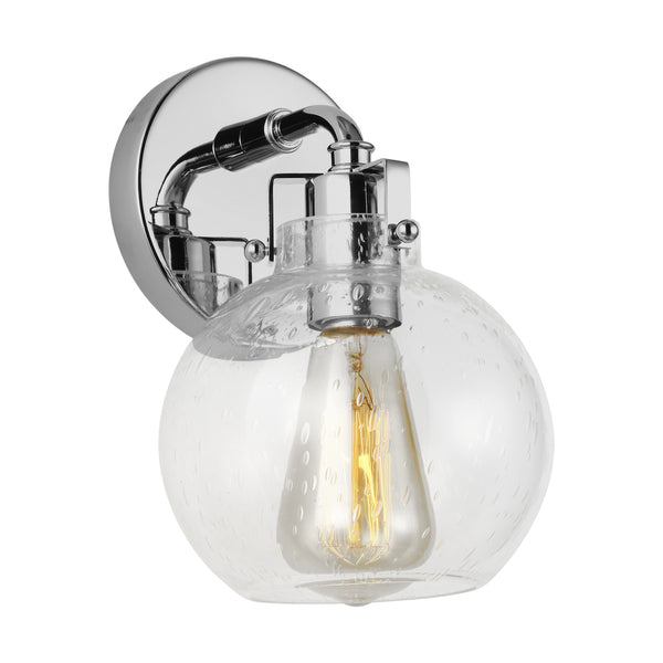 Clara 6.25" One Light Wall Sconce, Chrome