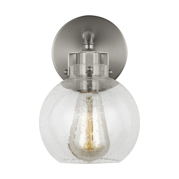Clara 6.25" One Light Wall Sconce, Satin Nickel
