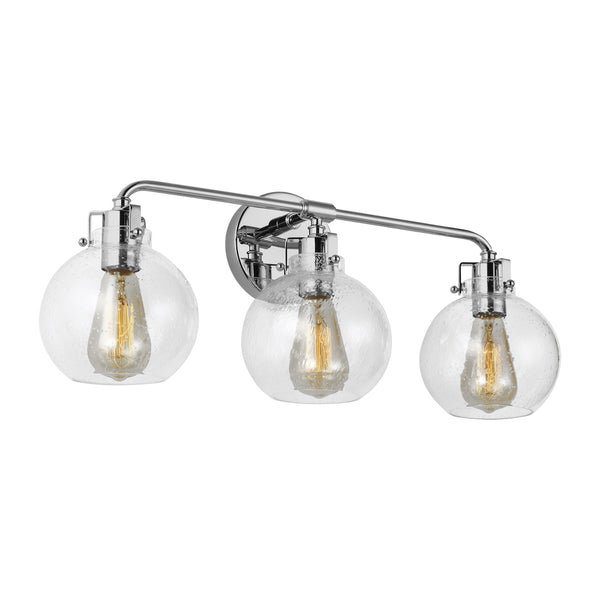Clara 24" Three Light Vanity, Chrome