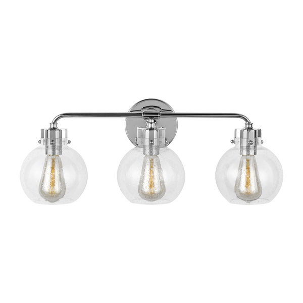 Clara 24" Three Light Vanity, Chrome