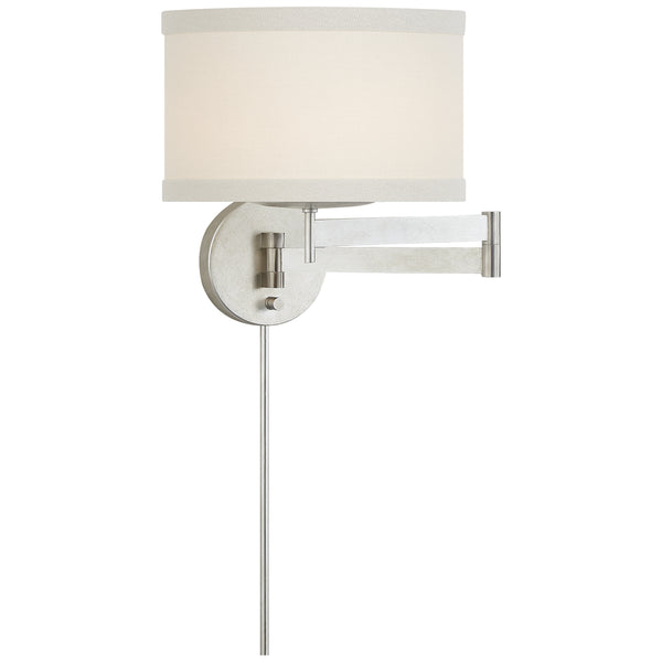 Walker 14" One Light Swing Arm Wall Sconce, Burnished Silver Leaf