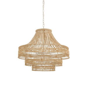 Rovell 35" Eight Lights Chandelier, Natural