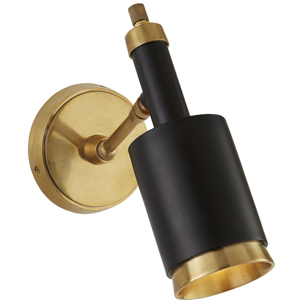 Anders 5.25" One Light Wall Sconce, Hand-Rubbed Antique Brass and Black