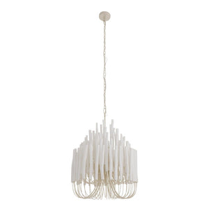 Myrene 21" Five Lights Chandelier, Whitewashed Wood