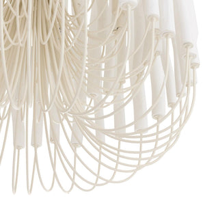 Myrene 21" Five Lights Chandelier, Whitewashed Wood
