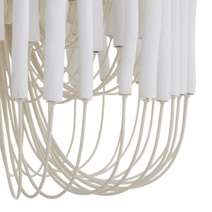 Myrene 21" Five Lights Chandelier, Whitewashed Wood