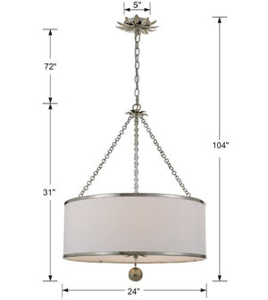 Laurel 24'' Six Light Chandelier, Antique Silver Alt 5.jpg