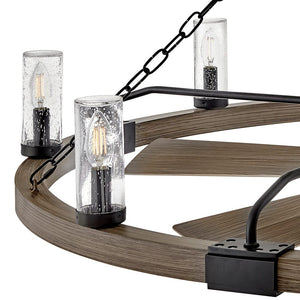 Cipher 52" Eight Lights LED Smart Fandelier, Matte Black