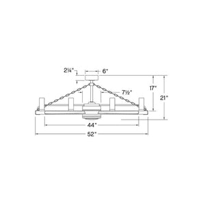 Cipher 52" Eight Lights LED Smart Fandelier, Metallic Matte Bronze