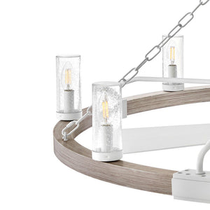 Cipher 52" Eight Lights LED Smart Fandelier, Matte White