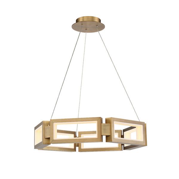FM Modern 26.38'' LED Chandelier, Aged Brass - Main Product Image.jpg