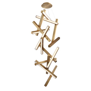 FM Modern 28'' LED Chandelier, Aged Brass - Main Product Image.jpg
