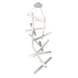 FM Modern 28'' LED Chandelier, Brushed Aluminum - Main Product Image.jpg
