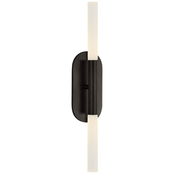 Rosseau 4.25" LED Wall Sconce, Bronze with Etched Crystal