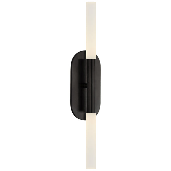 Rosseau 4.25" LED Wall Sconce, Bronze with Etched Crystal