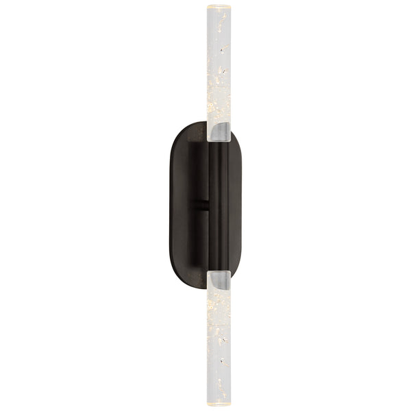 Rosseau 4.25" LED Wall Sconce, Bronze with Seeded Glass