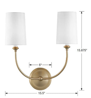Sylvain 15.5'' Two Light Wall Sconce, Gold Alt 4.jpg