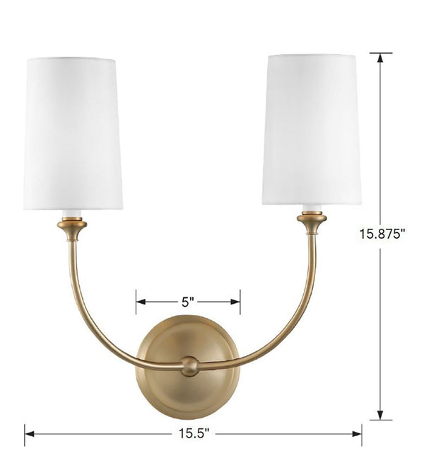 Sylvain 15.5'' Two Light Wall Sconce, Gold Alt 4.jpg