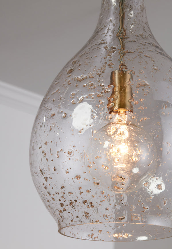Norwood 12" One Light Pendant, Patinaed Brass