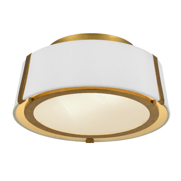 Fuller 12'' Two Light Semi Flush Mount, Antique Gold - Alternate Product Image 1.jpg