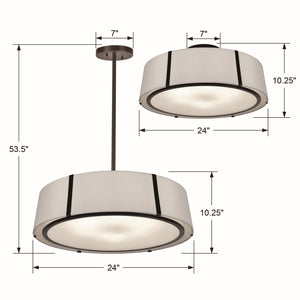 Fuller 24'' Six Light Semi Flush Mount, Black - Alternate Product Image 3.jpg