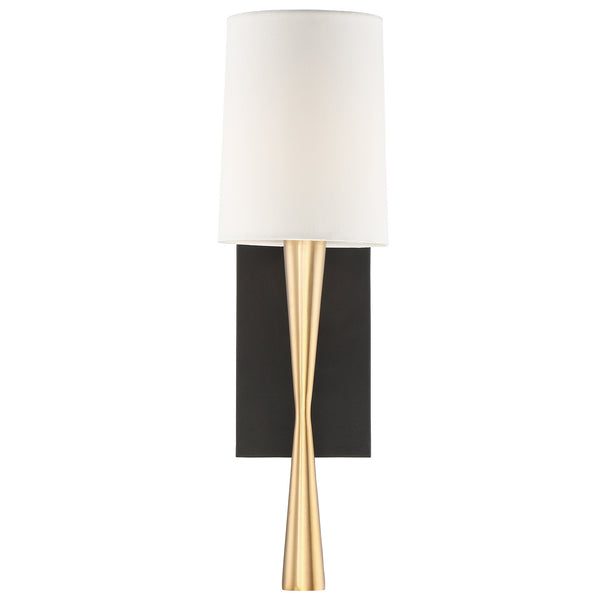 Trevon 5.5'' One Light Wall Sconce, Aged Brass / Black - Main Product Image.jpg