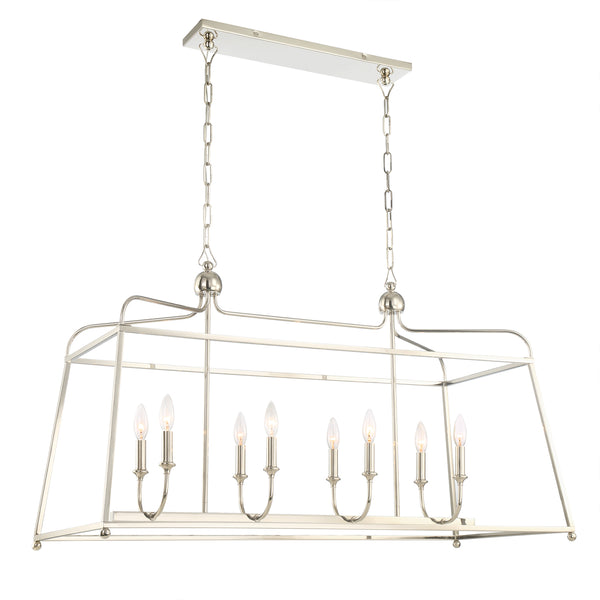 Sylvain 18'' Eight Light Chandelier, Polished Nickel - Alternate Product Image 1.jpg