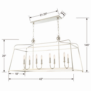 Sylvain 18'' Eight Light Chandelier, Polished Nickel - Alternate Product Image 3.jpg