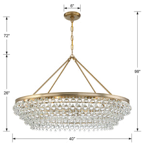 Bauble 40'' Eight Light Chandelier, Gold - Alternate Product Image 3.jpg